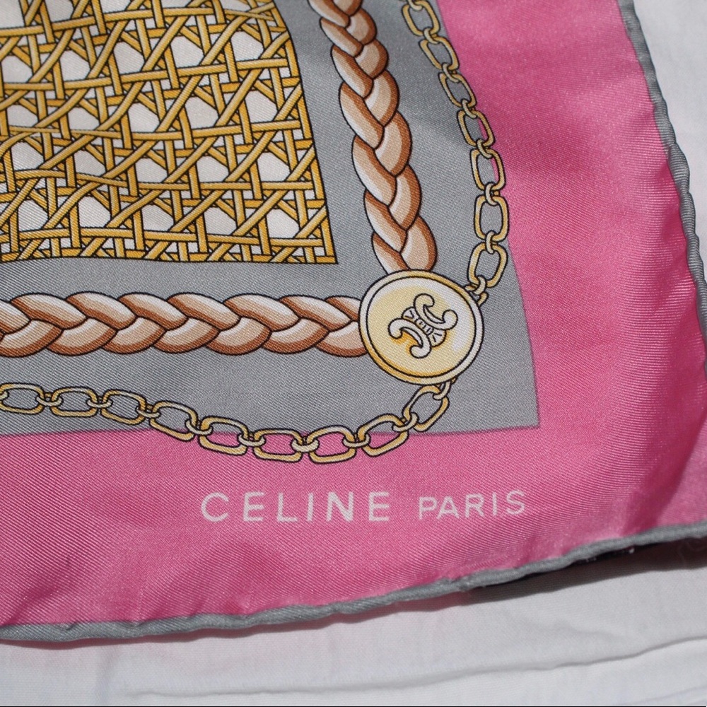 Authentic Celine Silk Scarf
